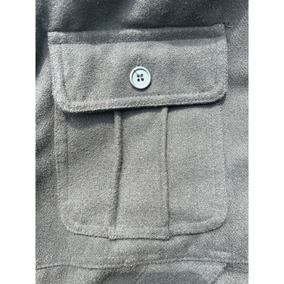 North Zone Jacket Men Size Large Black Hooded Full Zip Button Snap Pockets - Picture 8 of 9